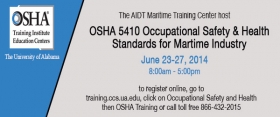 OSHA 5410 Training hosted at the Maritime Center